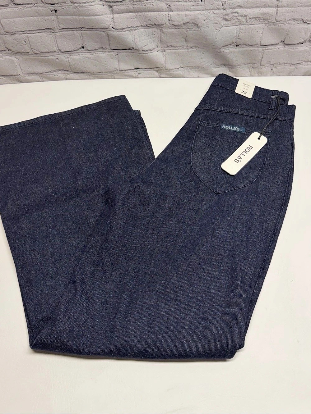Rollas Studio Flare High Rise Flare Jeans Blue Waist 28 NWT